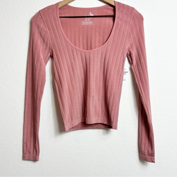 FREE PEOPLE LUCKY YOU LAYERING PINK TOP XS/SMALL BRAND NEW WITH TAGS - Picture 2 of 6
